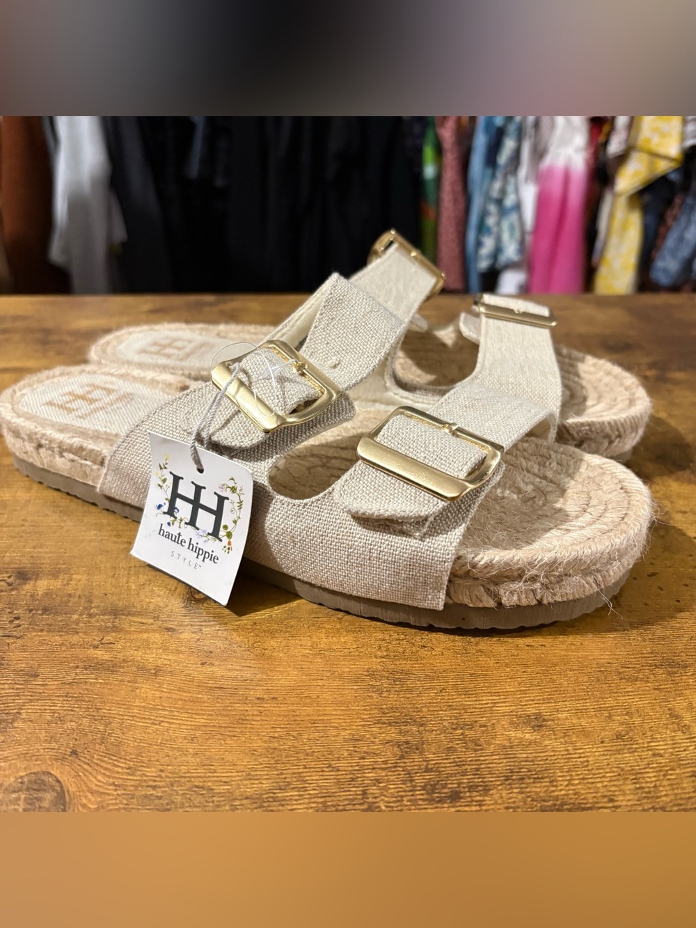 Haute Hippie Nikki Espadrille Sole Cream Sandals NWT Size 9